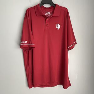 Indiana University Hoosiers IU Golf Polo Men's Size L Shirt Indiana Sleeve EUC
